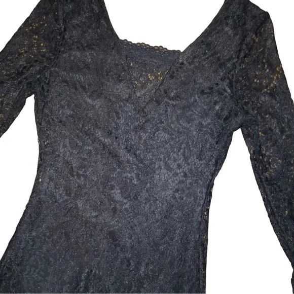 5/$25 Candie’s Black Lace Midi Dress - Picture 4 of 6
